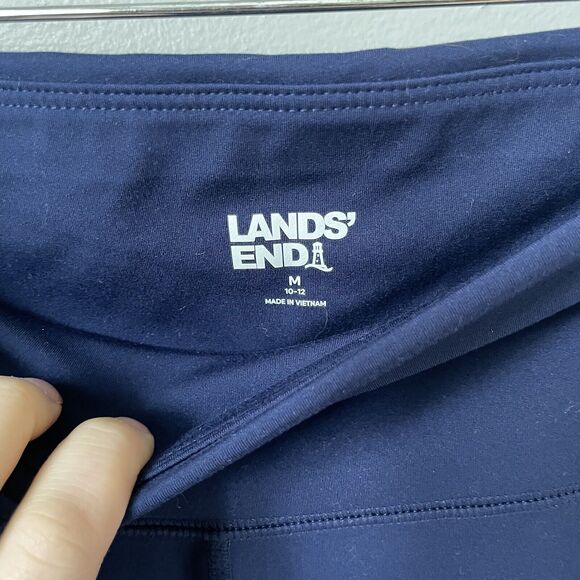 Lands End Womens Navy Blue Full Length Leggings Size‎ M 10-12 - Picture 2 of 8
